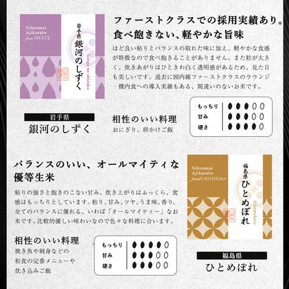 【特別な贈りもの】食べ比べセット 2合×6銘柄